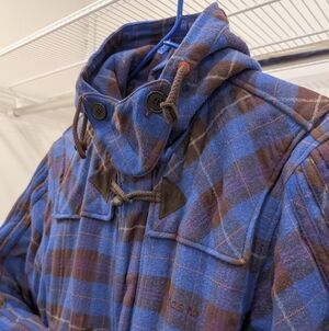 Adidas Tartan Shadow Duffle Coat